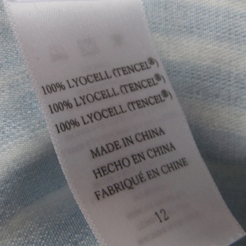 Rails Sadie Cold Shoulder Blue White Striped Shirt - Size 12 - Picture 10 of 11